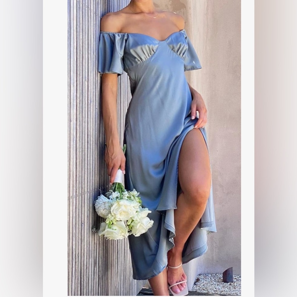 Elegant Blue Women's Dress